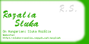 rozalia sluka business card